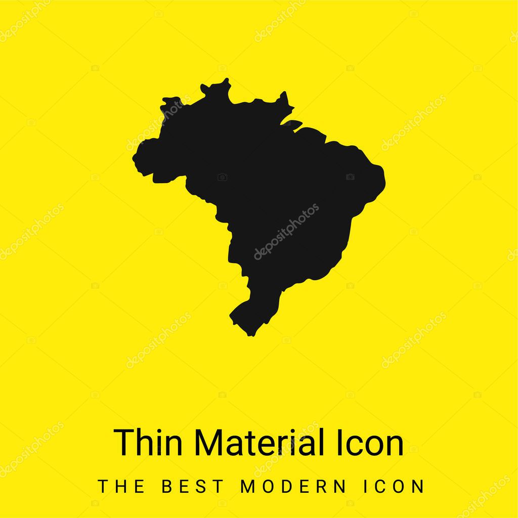 Black minimal bright yellow material icon