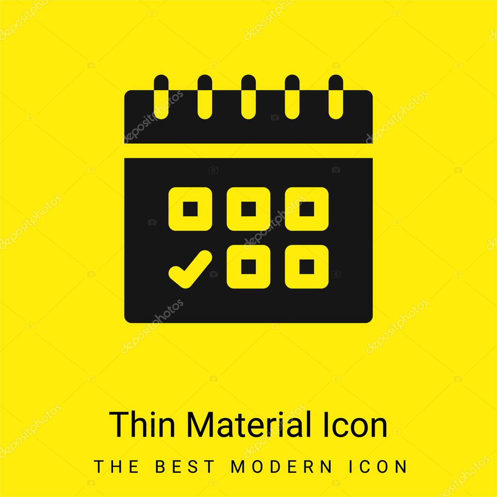 Appointment minimal bright yellow material icon