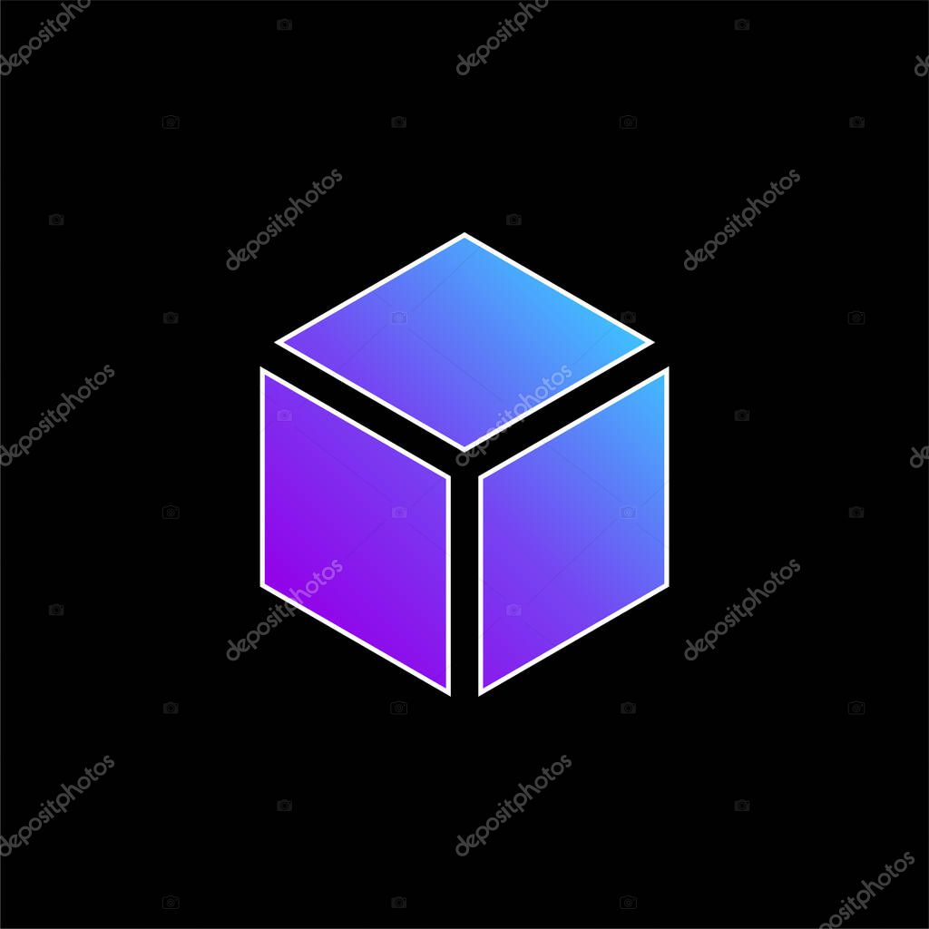 3d blue gradient vector icon