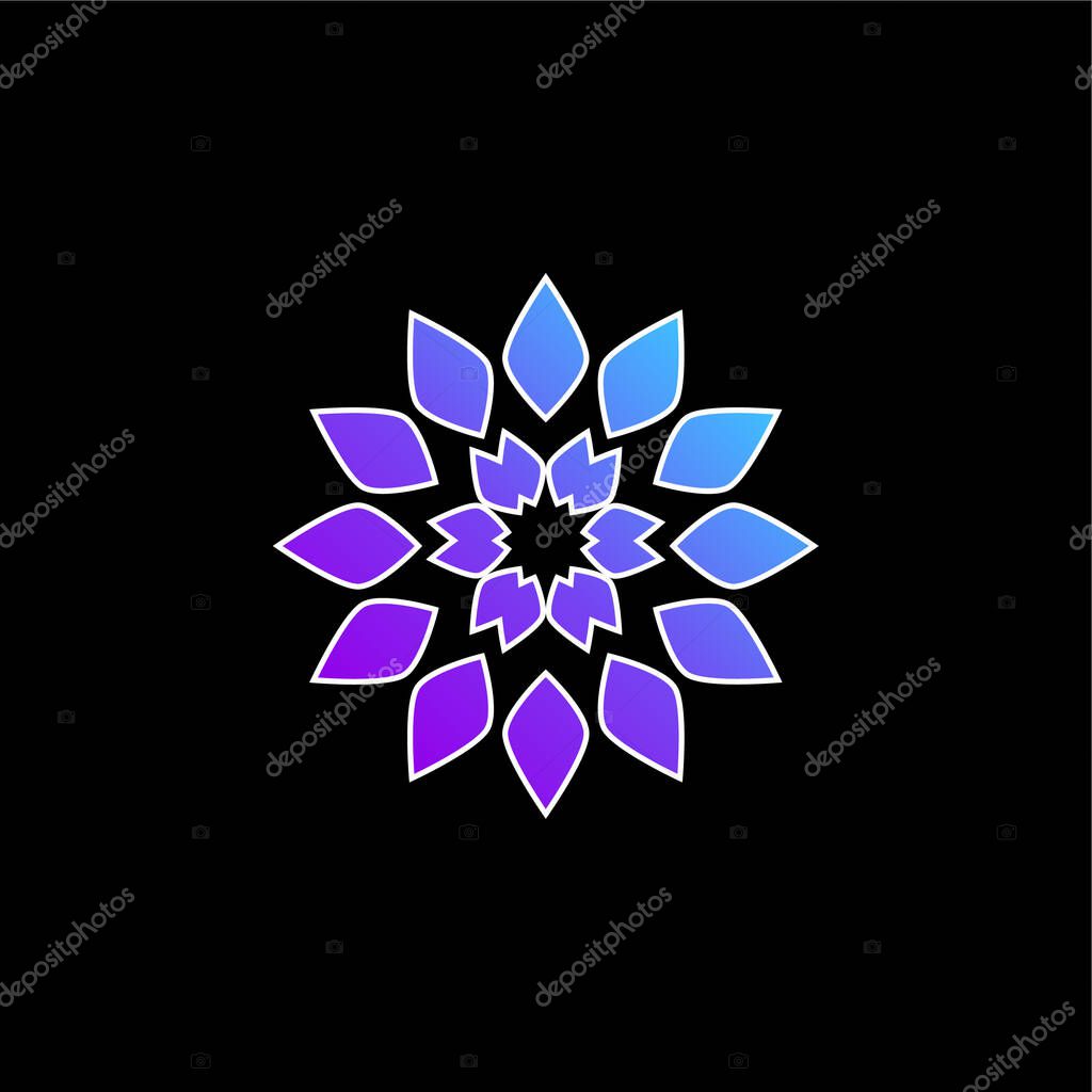 Big Flower blue gradient vector icon