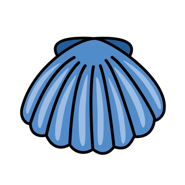 Seashell Clipart Wektor Clipart Element Izolowany Białym Tle Skorupa Kolorowe — Wektor stockowy