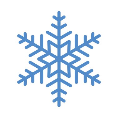Kar tanesi düz vektör çizimi izole nesne. Kış sezonu klibi tasarımı. Hava simgesi veya logosu.