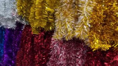 Noel arkaplanı çok renkli. 4K görüntü