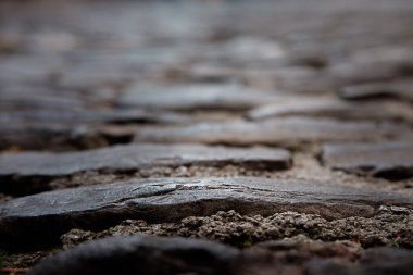 Close up view of historic cobble in Pamplona. Graphic resource.