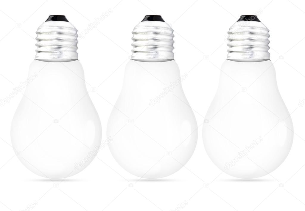 bulbs isolated on white background