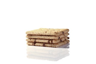 beyaz zemin üzerine bisküvi