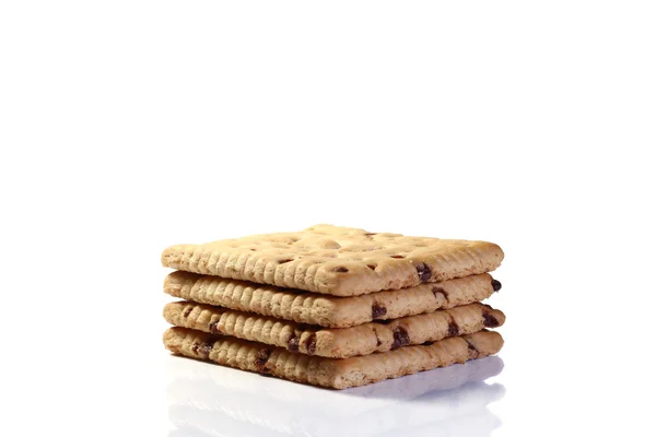 Keks auf weißem Hintergrund — Stockfoto