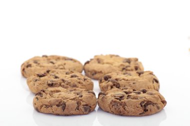 beyaz arkaplanda çerezler