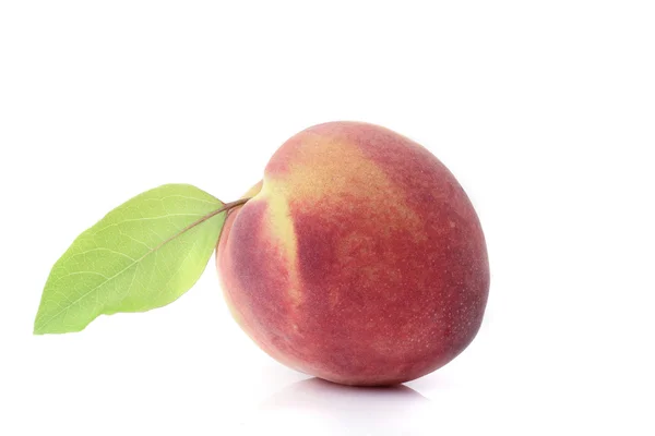 Персик на белом фоне — стоковое фото