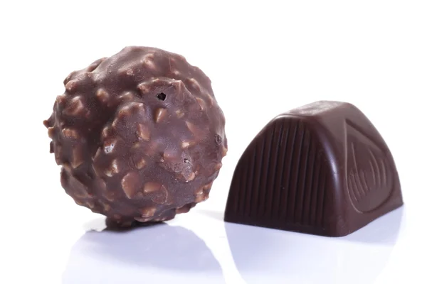 Chocolate on white background — Stock Photo, Image