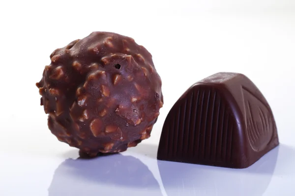 Chocolate on white background — Stock Photo, Image