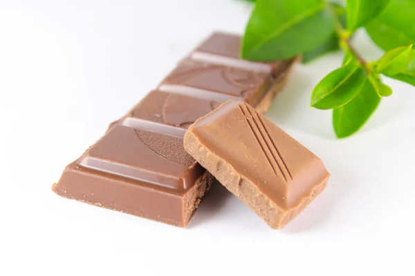 Chocolate on white background — Stock Photo, Image