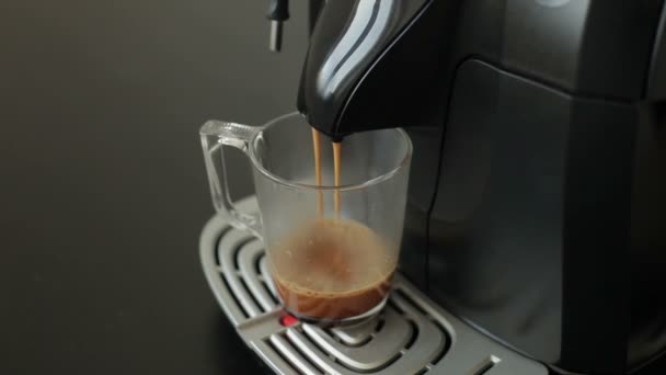 The coffee machine prepares organic coffee Royalty Free Stock Footage