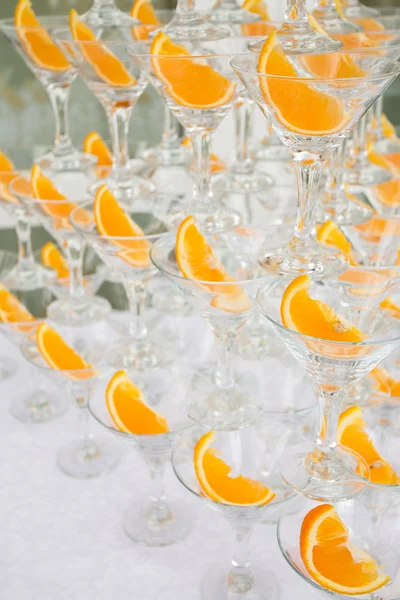Bicchieri da Martini Champagne Piramide — Foto Stock