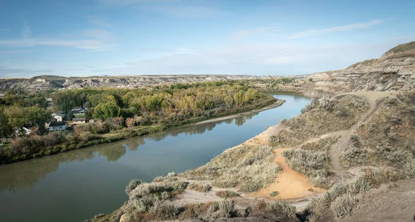 Kanada çorak toprakları manzara gibi, Drumheller, Alberta, Kanada 'da çekildi.