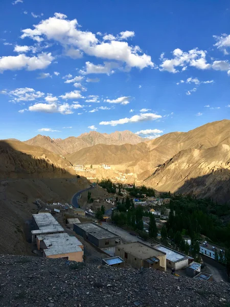 Perspective View Lamayuru Village Also Called Yuru Gompa Monastery Tibet — Stock Photo, Image