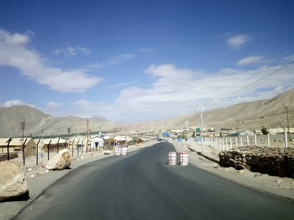 Vue Sur Paysage Long Chemin Sur Autoroute Leh Manali Belle — Photo