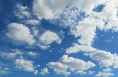 Güzel mavi gökyüzü ve bulutlar