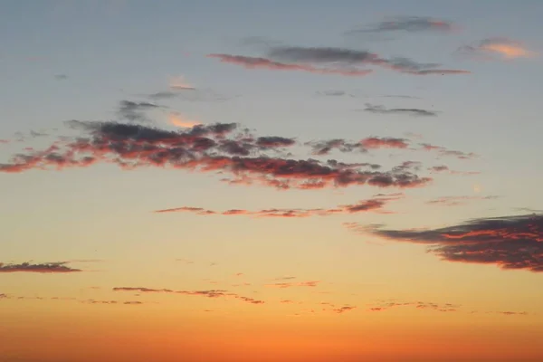 Orange Sunset Sky Natural Background — Stock Photo, Image