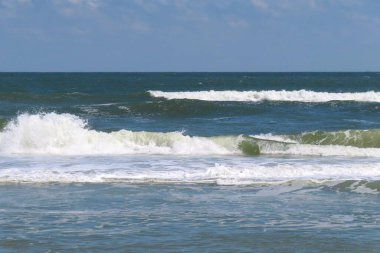 Kuzey Florida 'nın Atlantik kıyısında güzel bir okyanus manzarası