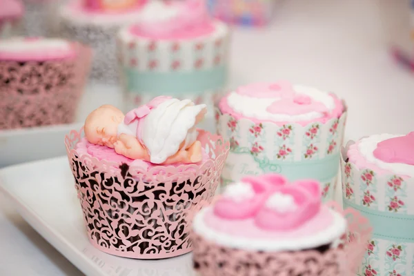 Cupcakes için bir bebek duş parti