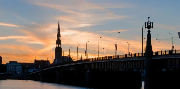 Panorama de cidade Riga . Imagem De Stock