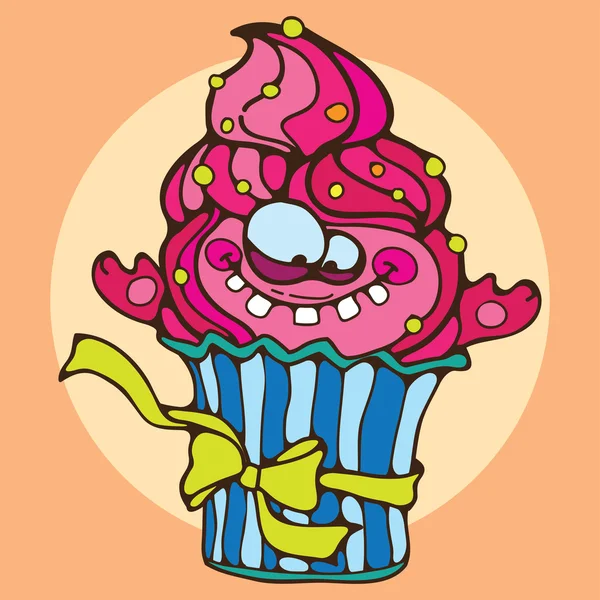 Funny monster taart — Stockvector