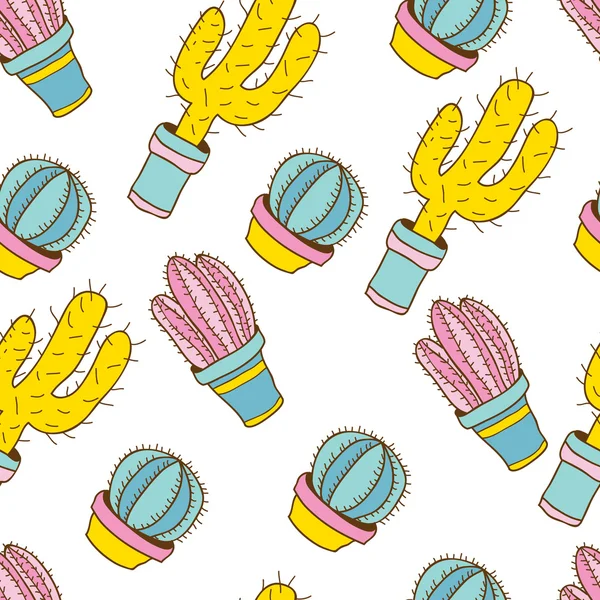 Vector cactus patrón fondo — Vector de stock