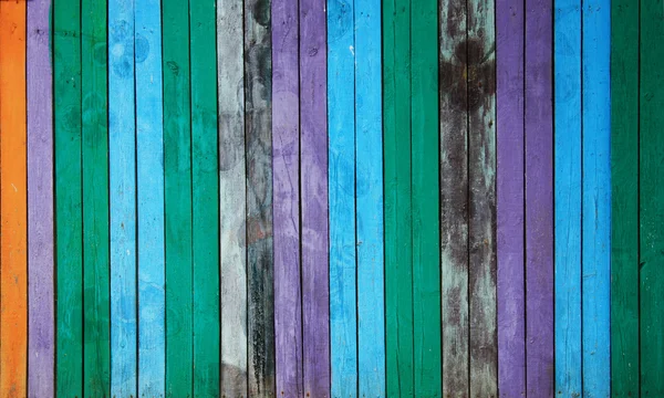 Colorful wooden fence — Stock Photo, Image