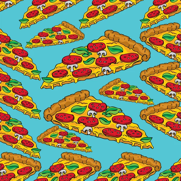 Pizza segmenten patroon — Stockvector