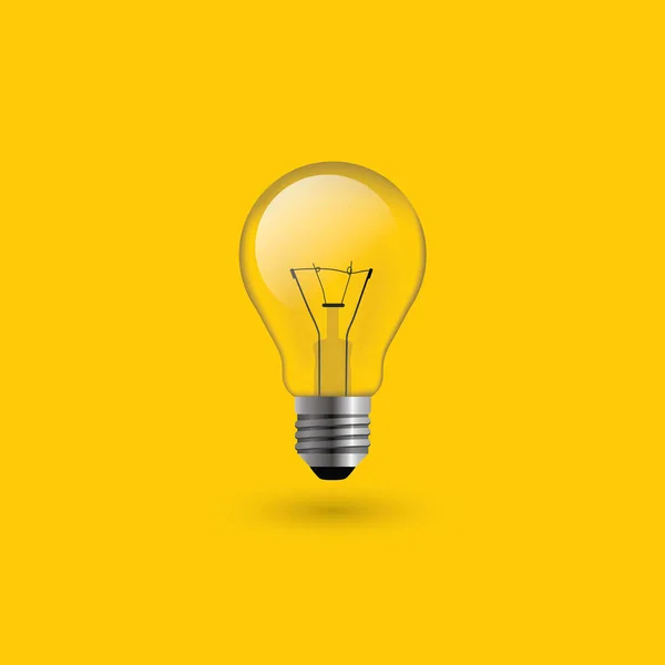 Bulb Gelb Hintergrund Vektor — Stockvektor