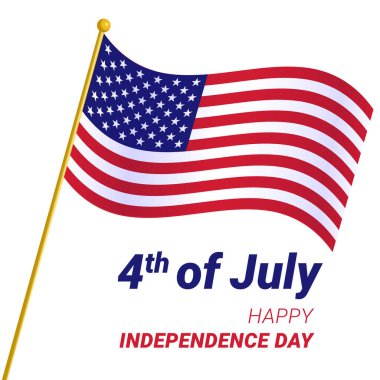 ABD bayrağıyla 4 Temmuz - vektör
