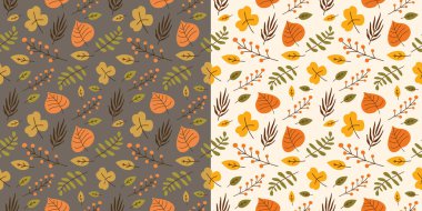 2 - Sonbahar desenli kusursuz yapraklar