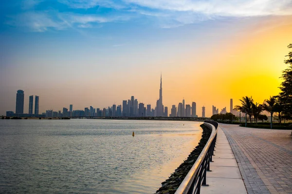 Dubai Emiratos Árabes Unidos Agosto 2021 Hermosa Vista Los Rascacielos —  Fotos de Stock