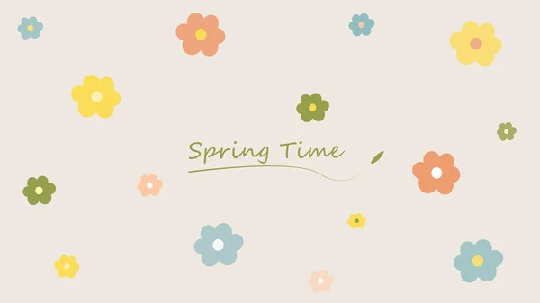 Colorful Pattern Spring Flowers — Stockvector