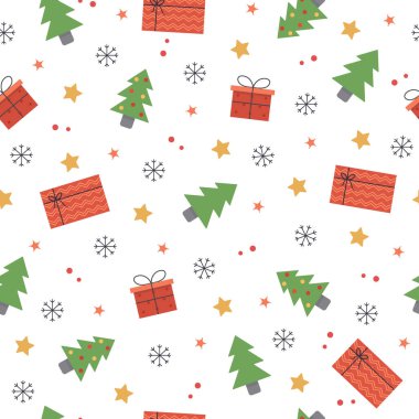 Yeni yıl şirin, pürüzsüz, renkli desen