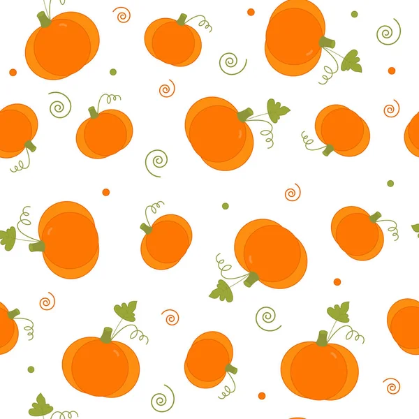 Seamless pumpkin pattern. Idea for Halloween card — Stock Vector