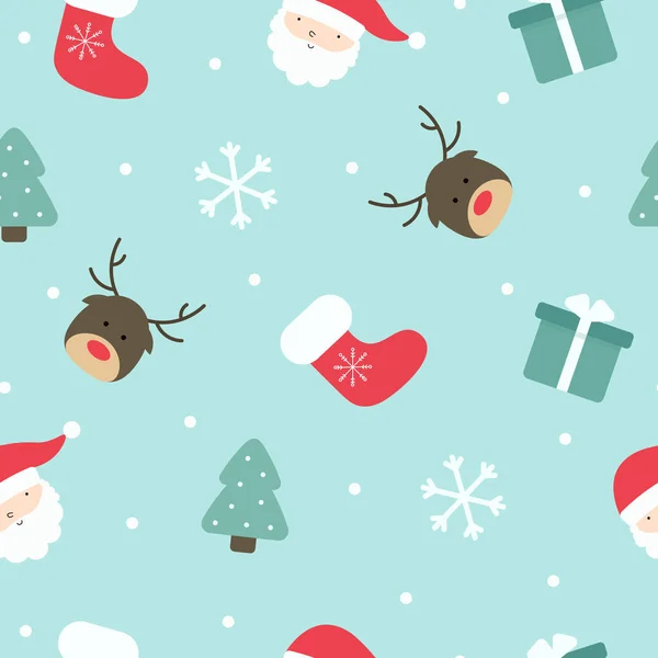 God Jul mönster med gåvor och snö Royaltyfria Stockvektorer