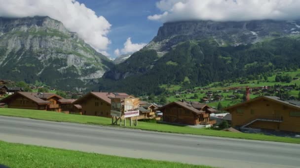 Grindelwald Byn Schweiz — Stockvideo