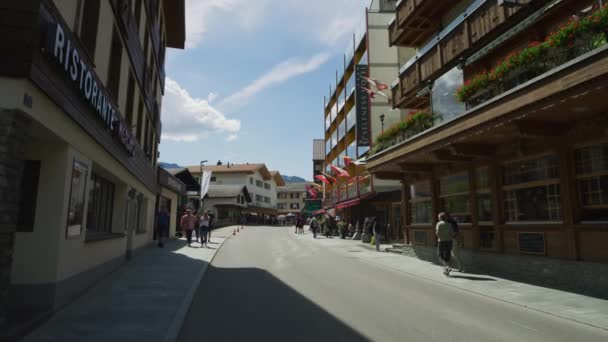 Grindelwald Vista Villaggio Svizzera — Video Stock
