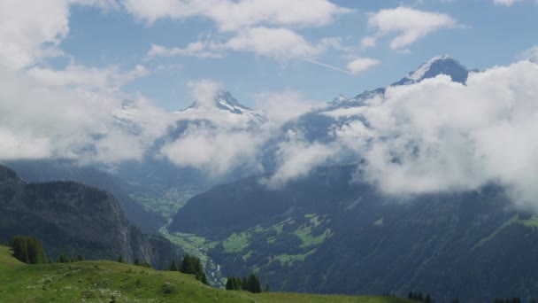 Schwarze Ltschine Vadisi Schynige Platte Görüldüğü Gibi — Stok video