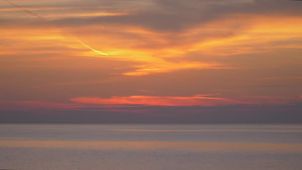 橙色海洋日落景观 — 图库视频影像