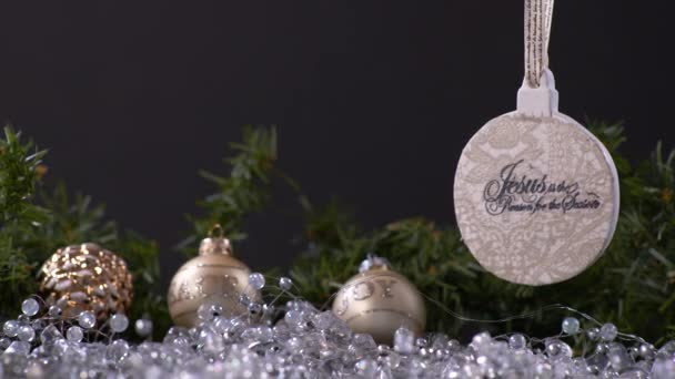 Jésus Est Raison Saison Avec Paix Joie Décoration Noël — Video