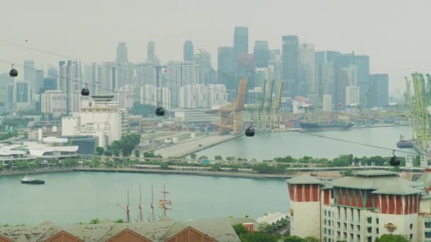 Imágenes Del Teleférico Singapur — Vídeo de stock