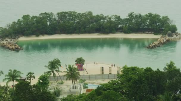 Siloso Beach Singapur — Stockvideo