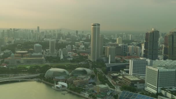 Σιγκαπούρη Όπως Φαίνεται Από Sands Skypark — Αρχείο Βίντεο
