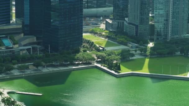 Marina Bay Waterfront Promenade Singapore — Stock Video