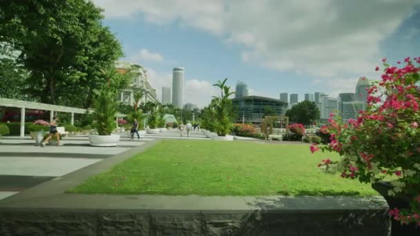 Clifford Square Singapore Traveling — Stok Video