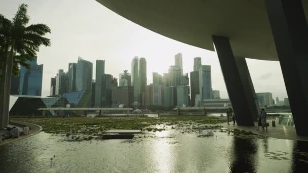 Downtown Seen Artscience Museum Singapore — Vídeo de Stock