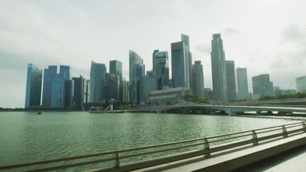 Downtown Core Cloudy Day Singapore — Stockvideo